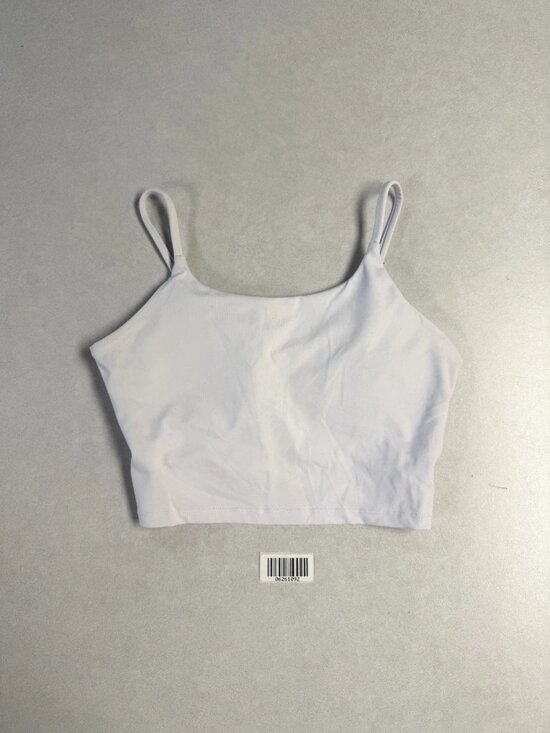 Lemedy Tops - WORN Lemedy Womens Spaghetti Straps Padded White Sports Bra Top Size L